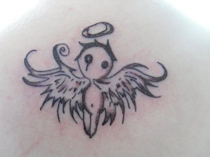 Angel tatovering: betydningen af ​​en tatovering. Angel Wings Tattoo